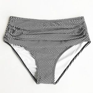 Cupshe high waisted black and white bikini bottoms